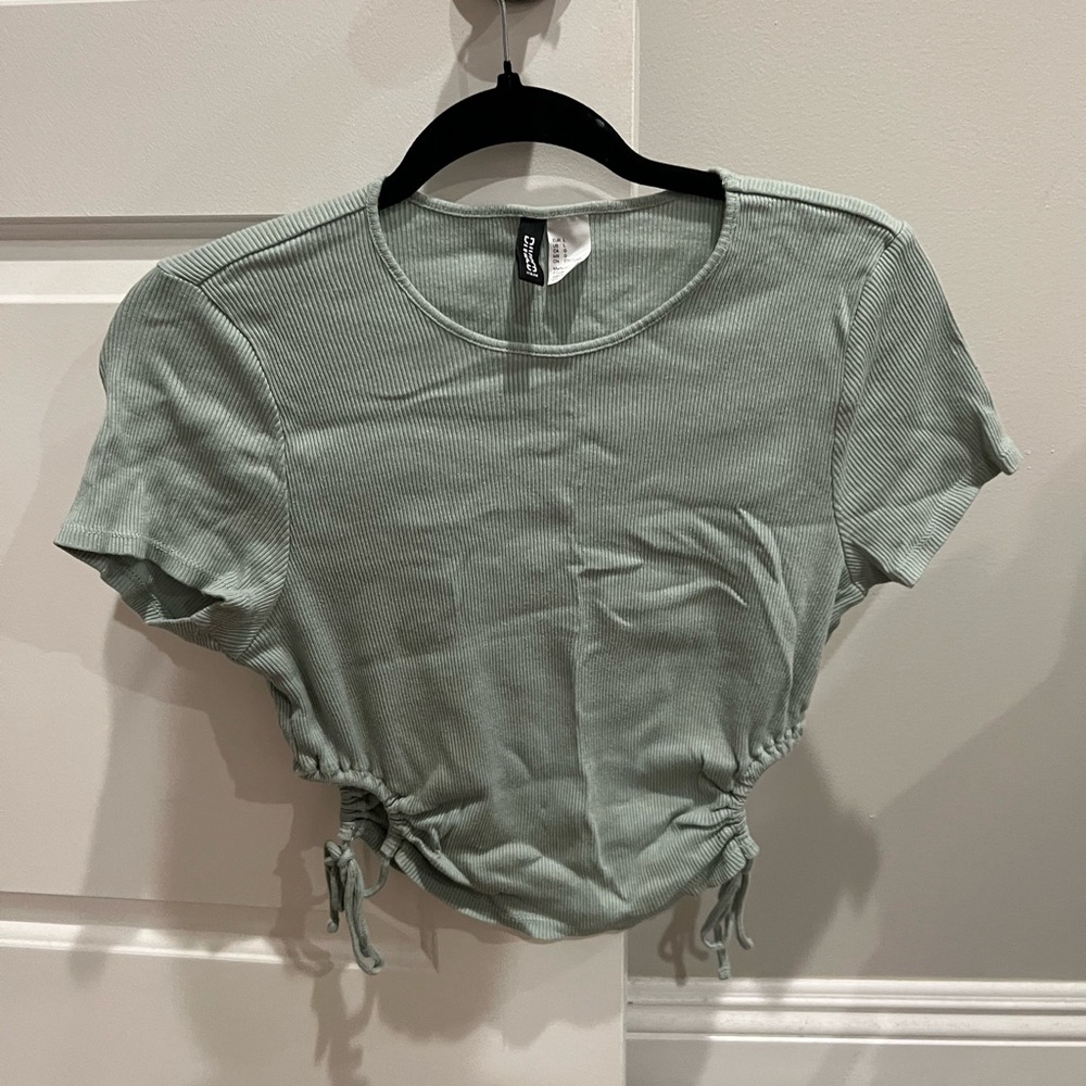 Pastel Green Cute Summer Crop Top